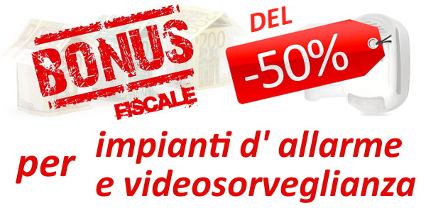 bonus fiscale per impianti d'allarme e videosorveglianza